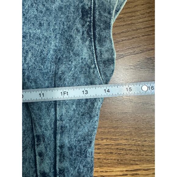 Vintage Paris Blues 90s Stonewashed Mock Neck Bodycon Backless Midi Dress - Picture 7 of 12